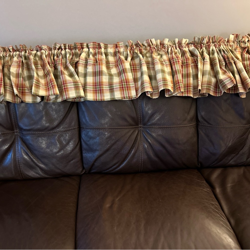 6 Kitchen Curtain Valances Country Print PARK DESIGN Dim. 69”L 14”W